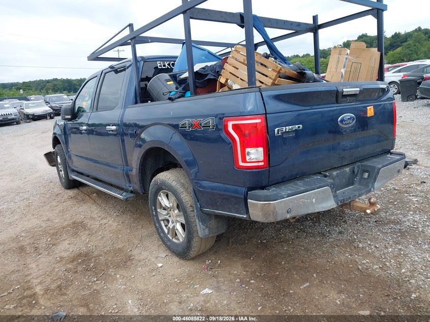 Vin: 1ftew1eg4ffa51569, lot: 46585429, ford f-150 xlt 20153