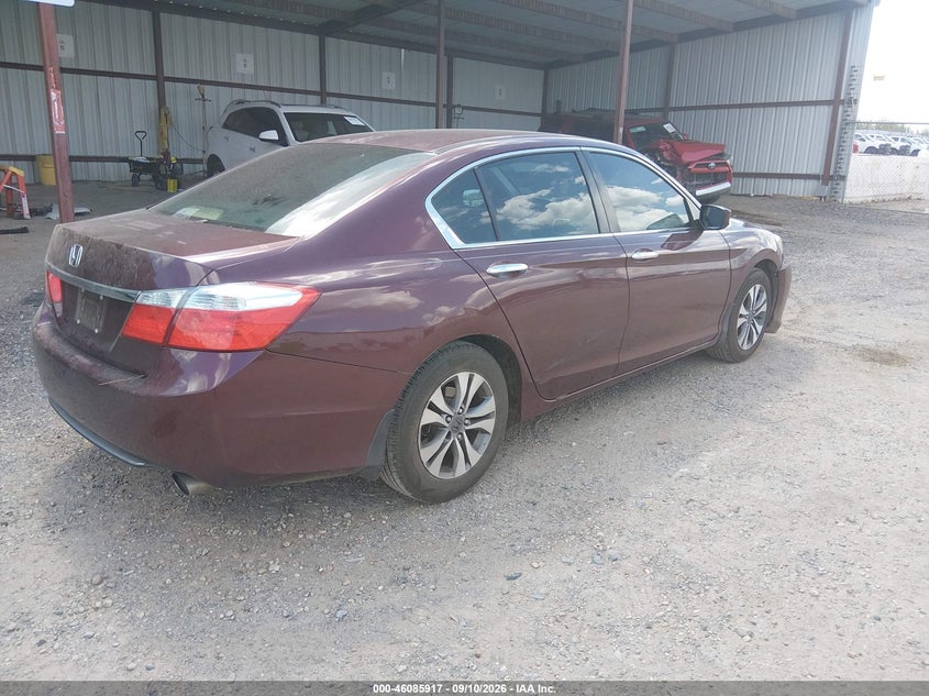 Vin: 1hgcr2f32da082332, lot: 46585524, honda accord lx 20134