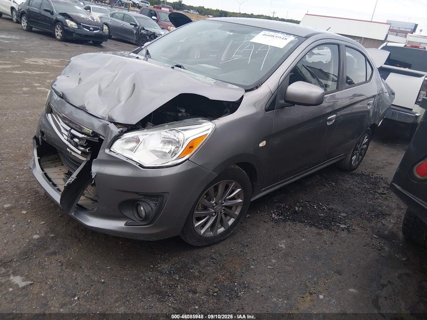 2019 Mitsubishi Mirage, Rear, IAAI, VIN ML32F3FJ0KHF09296 — photo 2