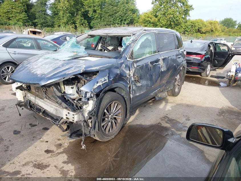 Vin: 5tdjzrfh4hs374146, lot: 46585560, toyota highlander xle 20172
