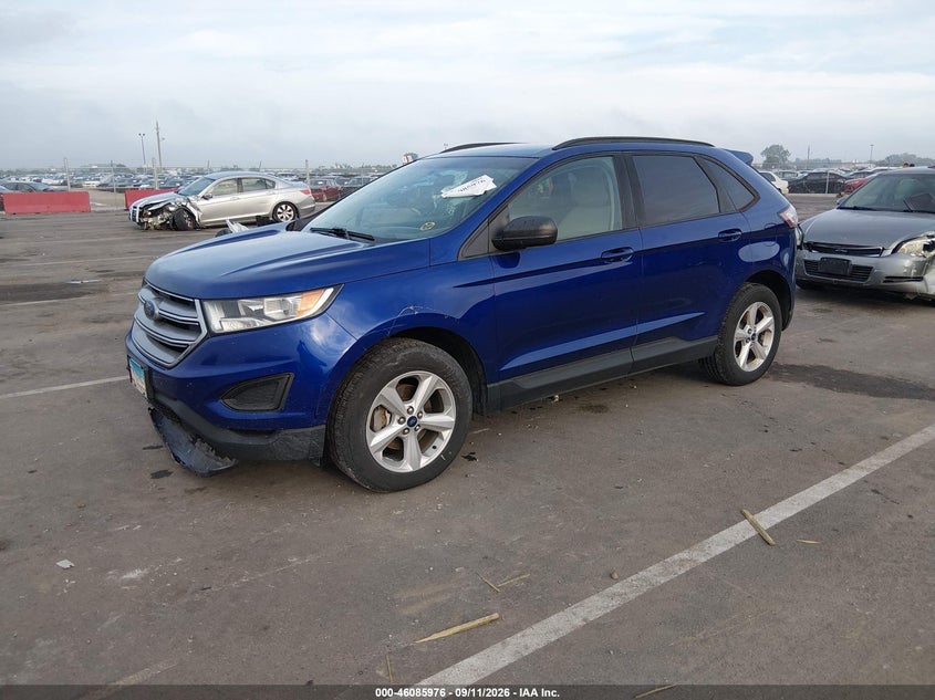 Vin: 2fmtk3g9xfbc23503, lot: 46585583, ford edge se 20152