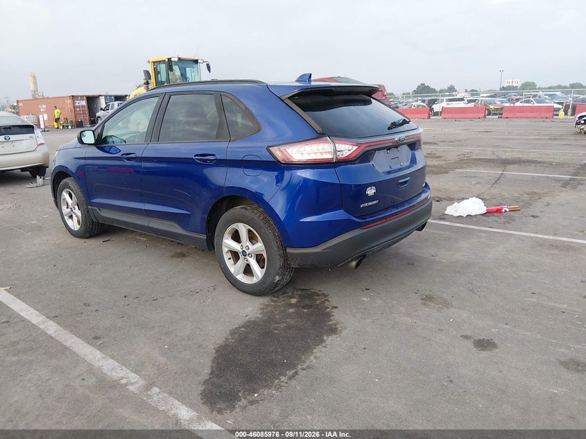 Vin: 2fmtk3g9xfbc23503, lot: 46585583, ford edge se 20153