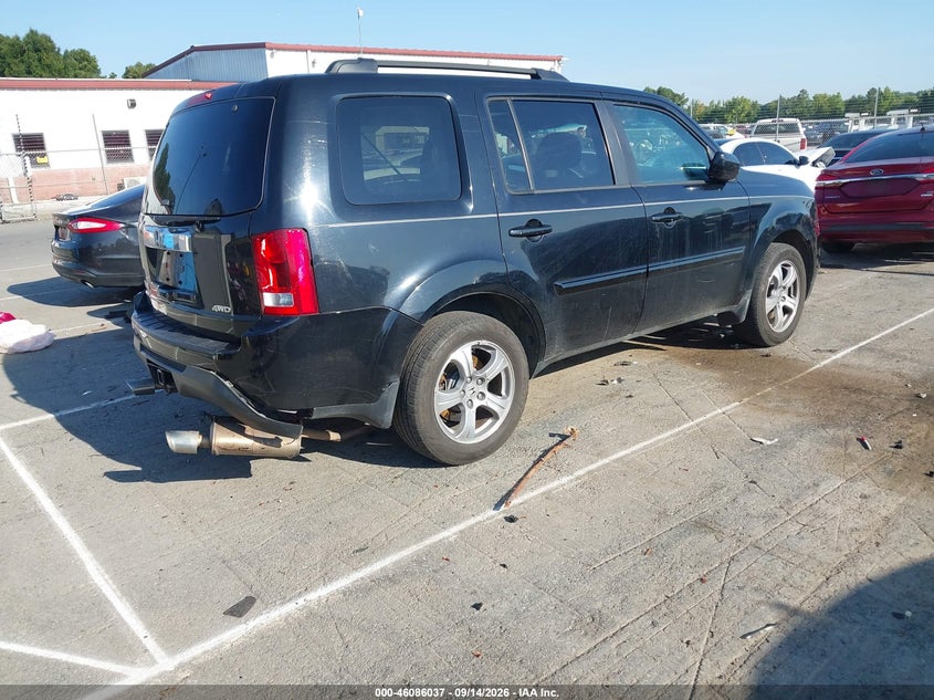 Vin: 5fnyf4h69db072405, lot: 46585644, honda pilot ex-l 20134