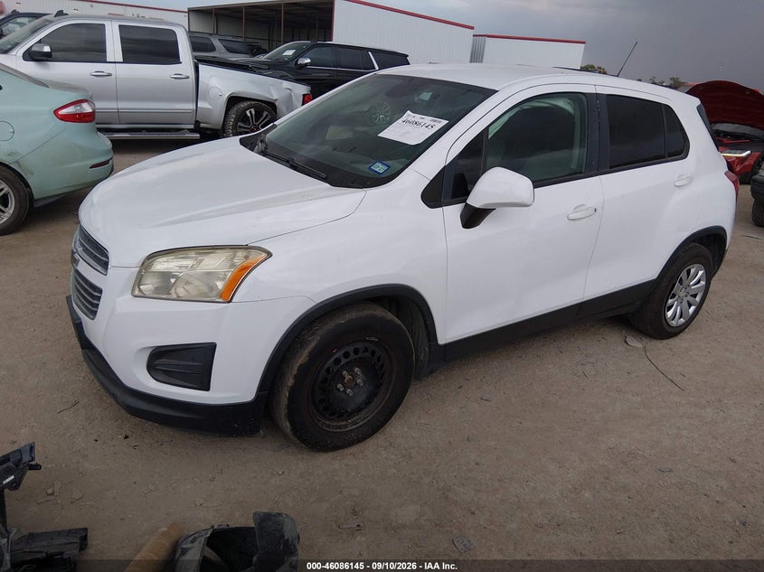 Vin: kl7cjksb6fb096733, lot: 46585752, chevrolet trax 1ls 20152