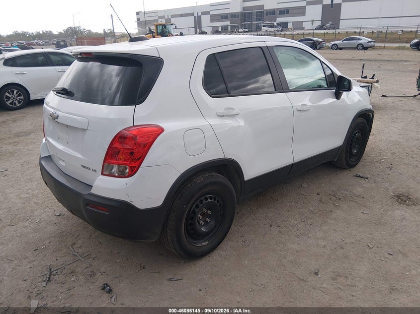 Vin: kl7cjksb6fb096733, lot: 46585752, chevrolet trax 1ls 20154