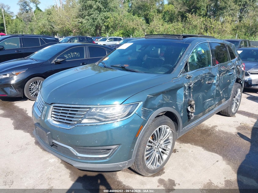 Vin: 2lmtj8lr6gbl50468, lot: 46585809, lincoln mkx reserve 20162