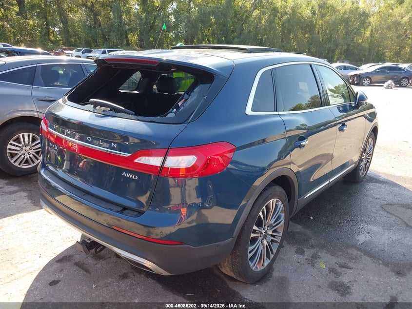 Vin: 2lmtj8lr6gbl50468, lot: 46585809, lincoln mkx reserve 20164