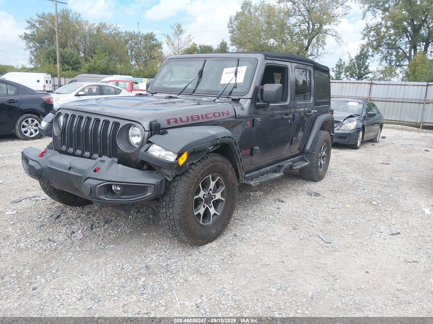 2021 Jeep Wrangler Unlimited Rubicon 4X4, Front End, IAAI, VIN 1C4HJXFNXMW564642 — photo 2