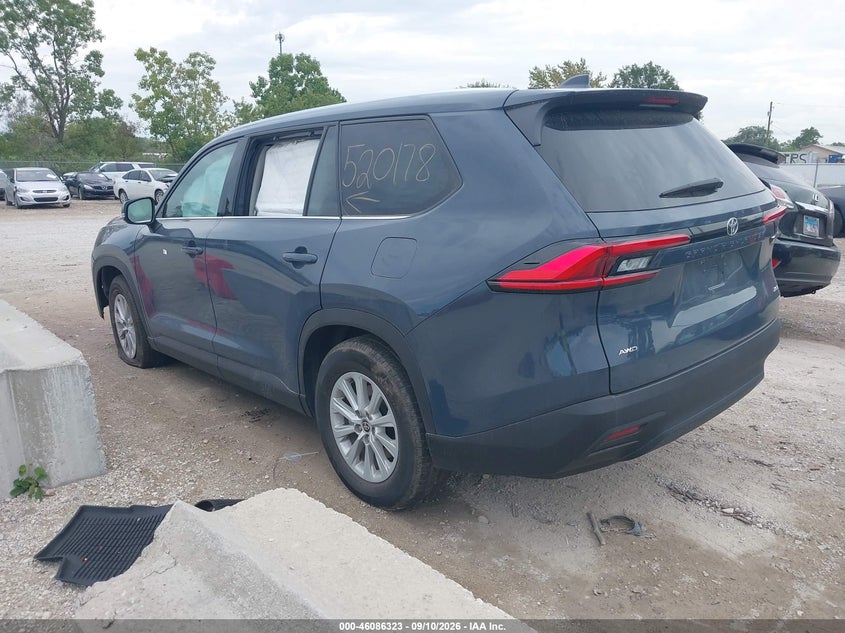 Vin: 5tdaaab58rs039977, lot: 46585930, toyota grand highlander xle 20243