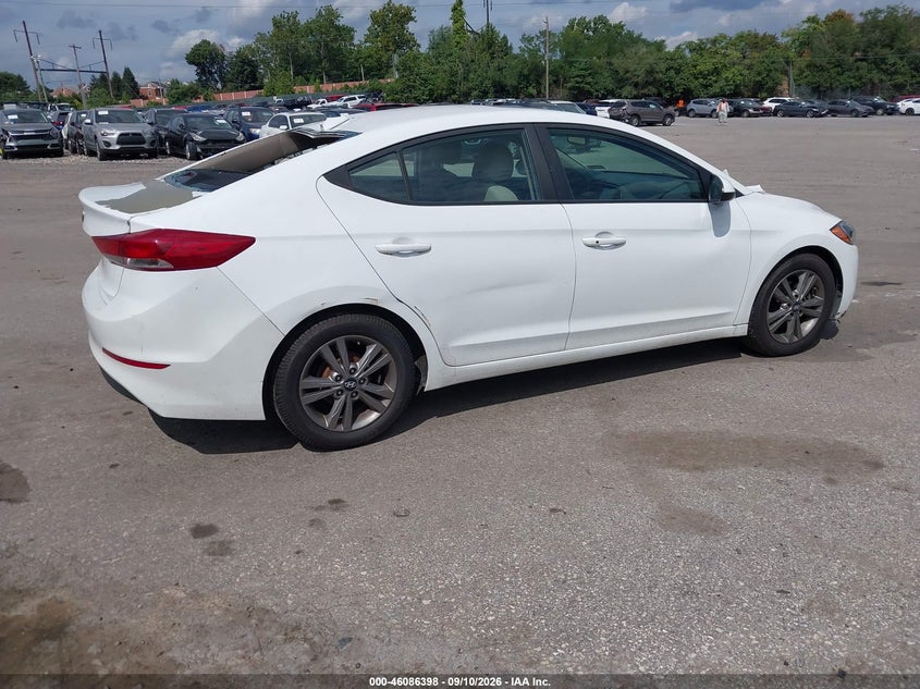 Vin: 5npd84lf1hh122849, lot: 46586007, hyundai elantra value edition 20174