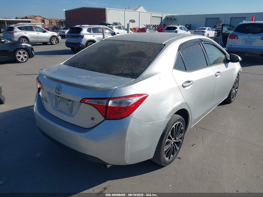 Vin: 5yfburhe3ep126805, lot: 46586015, toyota corolla s plus 20144