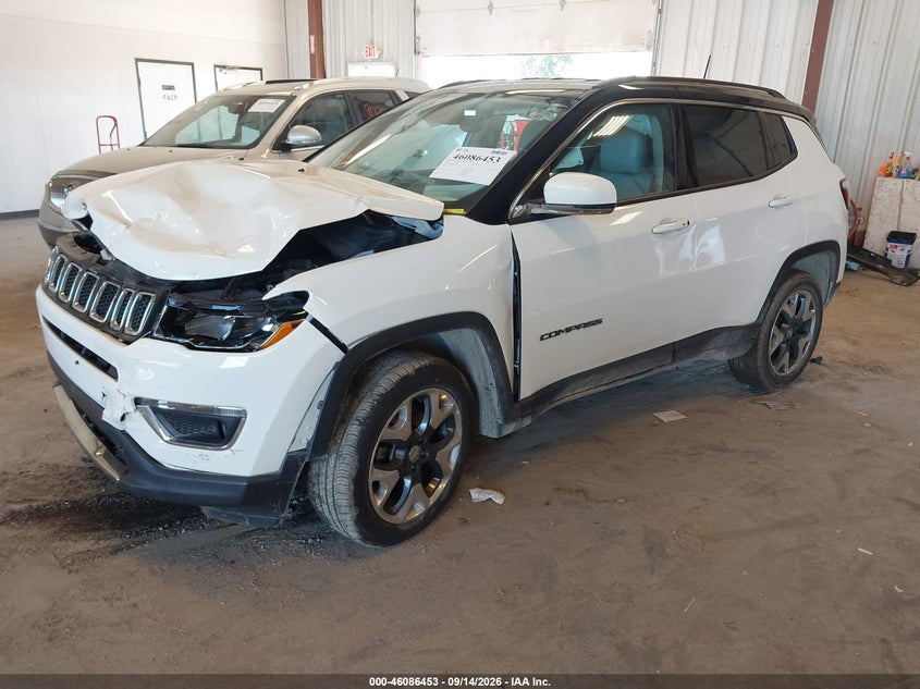 Vin: 3c4njdcb3jt372539, lot: 46586060, jeep compass limited 4x4 20182