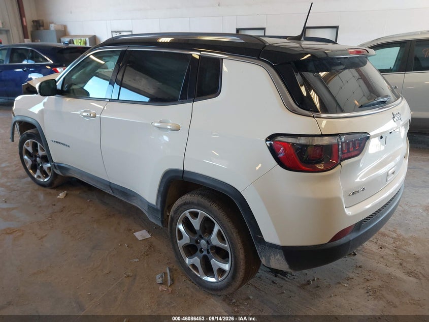 Vin: 3c4njdcb3jt372539, lot: 46586060, jeep compass limited 4x4 20183