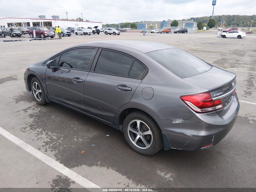 Vin: 19xfb2f77fe026082, lot: 46586093, honda civic se 20153
