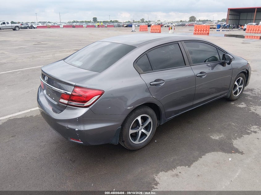 Vin: 19xfb2f77fe026082, lot: 46586093, honda civic se 20154