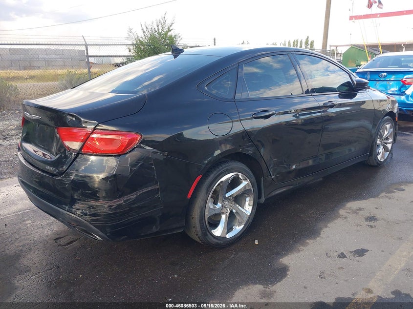 Vin: 1c3cccbb9fn522176, lot: 46586110, chrysler 200 s 20154