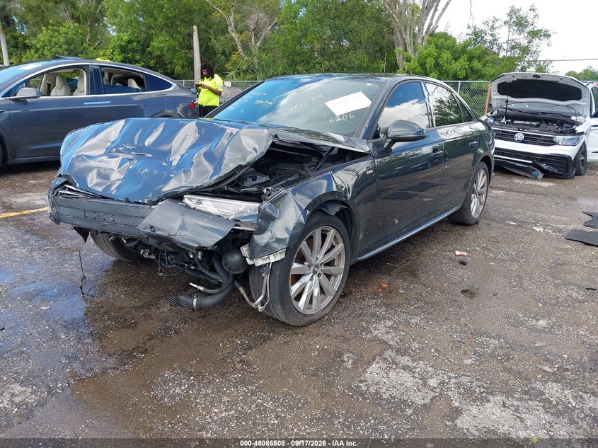 Vin: waukmaf40ja226206, lot: 46586115, audi a4 2.0t ultra premium 20182