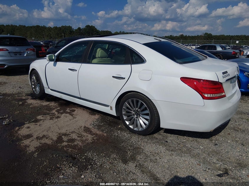 Vin: kmhgh4jh3fu094276, lot: 46586319, hyundai equus signature 20153
