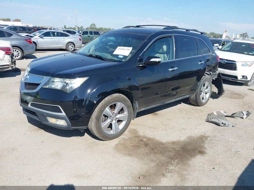 2011 Acura MDX, Rear, IAAI, VIN 2HNYD2H29BH532882 — photo 2