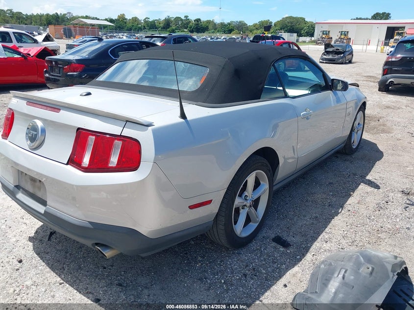 Vin: 1zvbp8fh4a5105478, lot: 46586460, ford mustang gt premium 20104