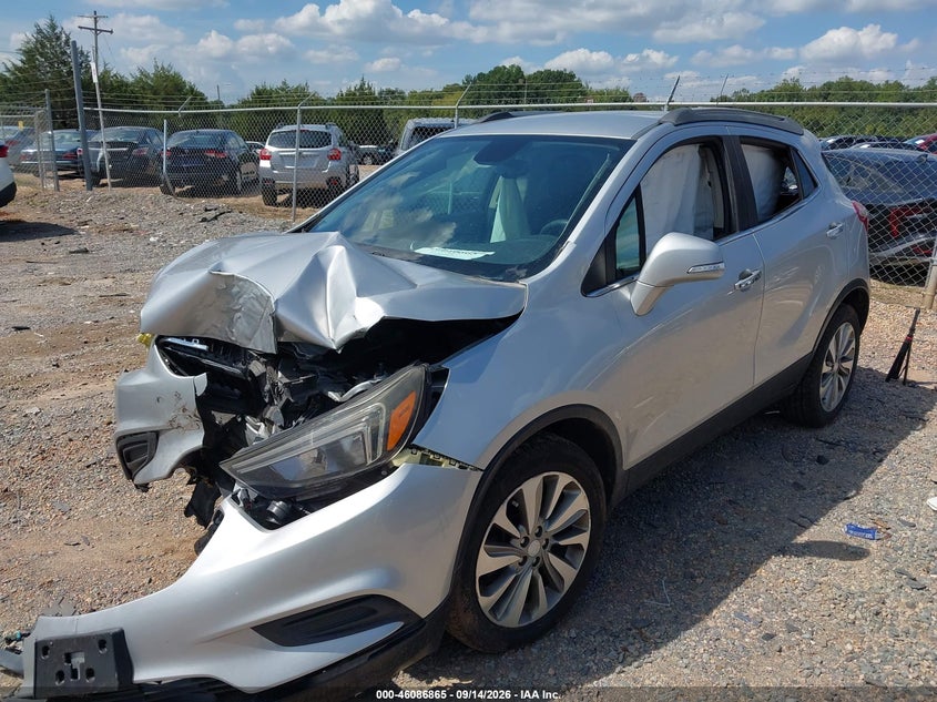 Vin: kl4cjasb7hb090529, lot: 46586473, buick encore preferred 20172