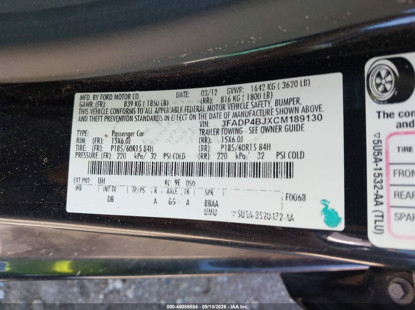 2012 FORD FIESTA SE · Фото 9
