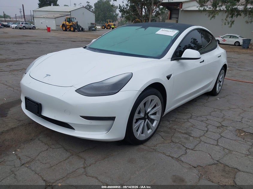 Vin: 5yj3e1ea4mf069593, lot: 46586561, tesla model 3 standard range plus rear-wheel drive 20212