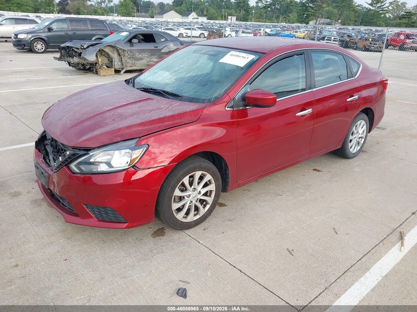 2019 Nissan Sentra, Удар спереду, IAAI, VIN 3N1AB7AP2KY270930 — фото 2