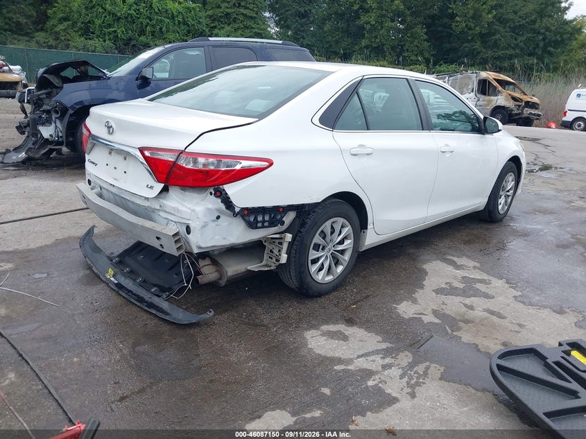 Vin: 4t1bf1fk2fu105643, lot: 46586757, toyota camry le 20154