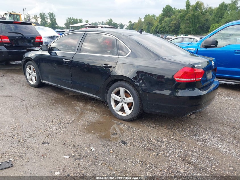Vin: 1vwbp7a33dc111987, lot: 46586768, volkswagen passat 2.5l se 20133