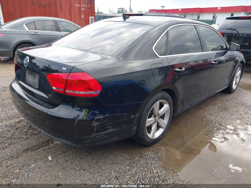 Vin: 1vwbp7a33dc111987, lot: 46586768, volkswagen passat 2.5l se 20134