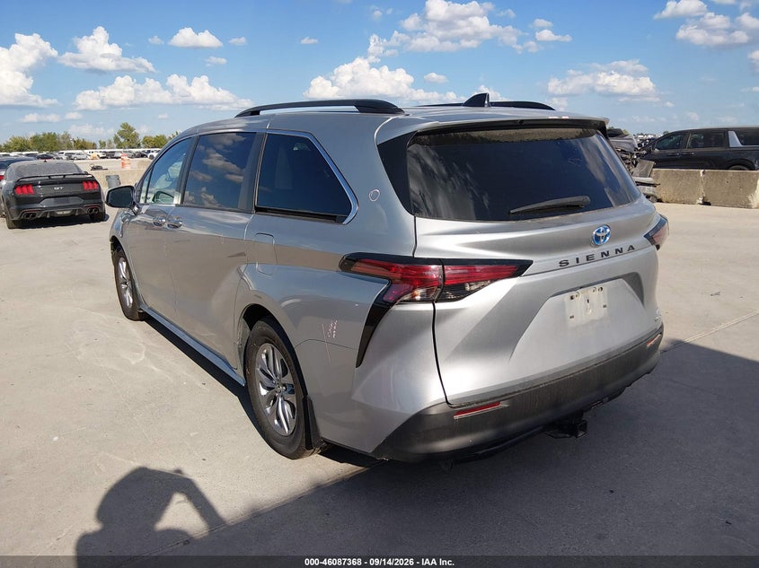 Vin: 5tdkrkec1ms072955, lot: 46586975, toyota sienna le 20213