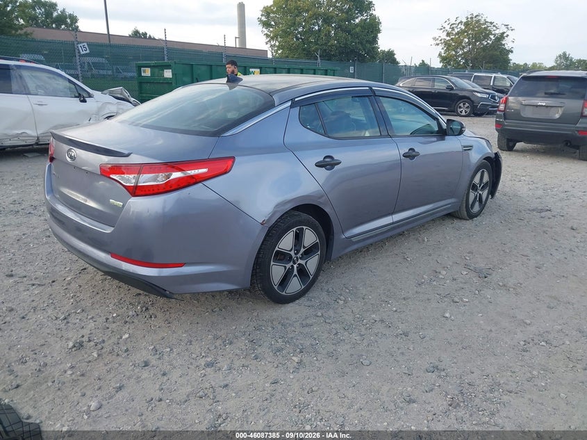 Vin: knagm4ad2b5000449, lot: 46586992, kia optima hybrid 20114