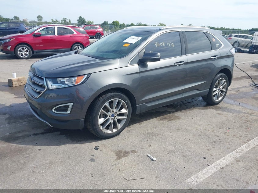 Vin: 2fmtk4k83fbb12182, lot: 46587045, ford edge titanium 20152