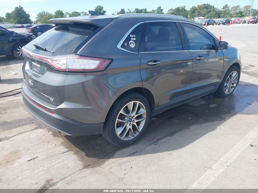 Vin: 2fmtk4k83fbb12182, lot: 46587045, ford edge titanium 20154