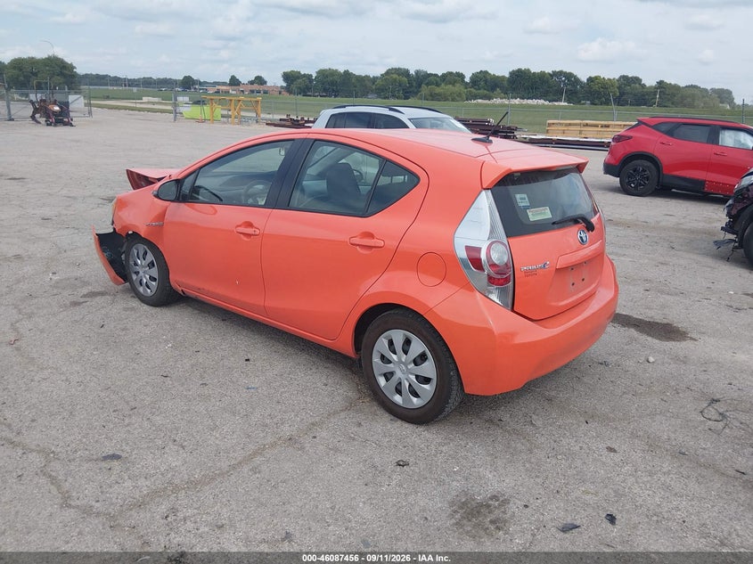 Vin: jtdkdtb36c1029569, lot: 46587063, toyota prius c three 20123