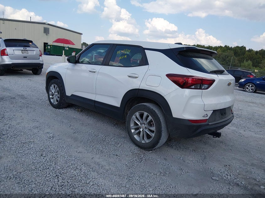 Vin: kl79mms22nb113409, lot: 46587073, chevrolet trailblazer fwd ls 20223