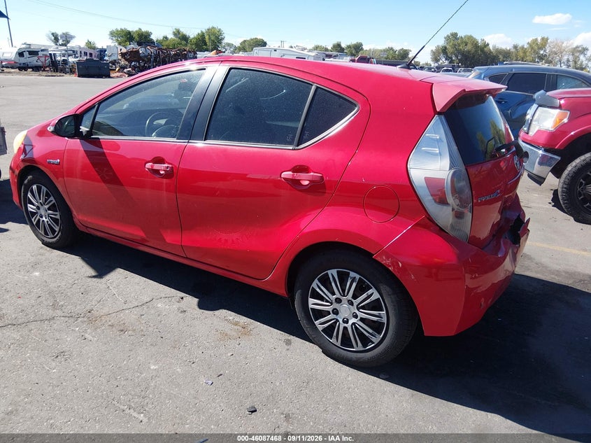 Vin: jtdkdtb30c1013898, lot: 46587075, toyota prius c one 20123