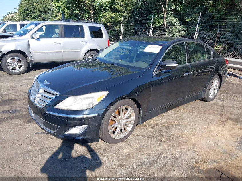 Vin: kmhgc4dd4eu263386, lot: 46587143, hyundai genesis 3.8 20142