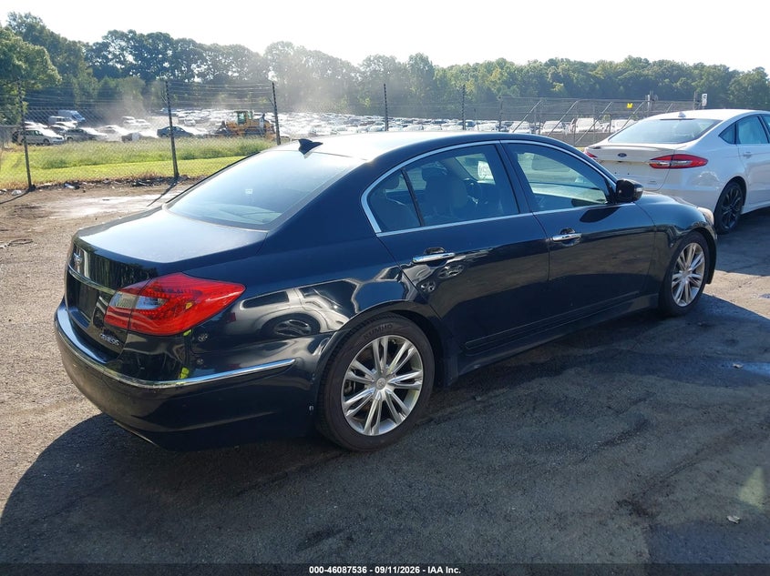 Vin: kmhgc4dd4eu263386, lot: 46587143, hyundai genesis 3.8 20144