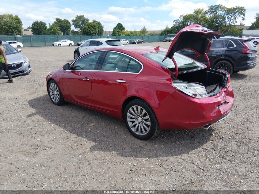 Vin: 2g4gs5ev5c9213199, lot: 46587191, buick regal turbo - premium 1 20123