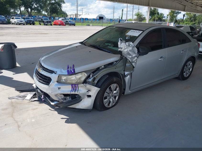 Vin: 1g1pa5sh8f7217378, lot: 46587236, chevrolet cruze ls auto 20152