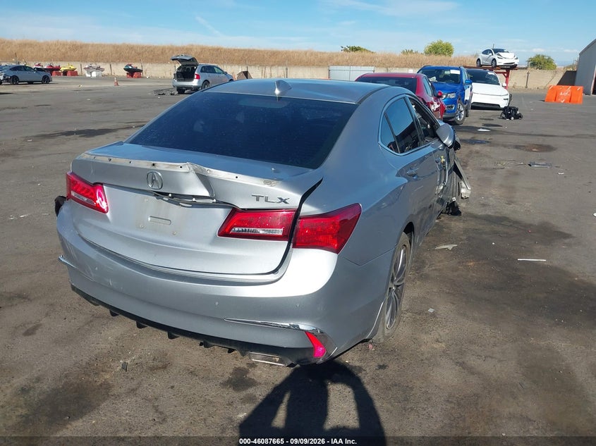 Vin: 19uub2f74ja009115, lot: 46587272, acura tlx advance pkg 20184