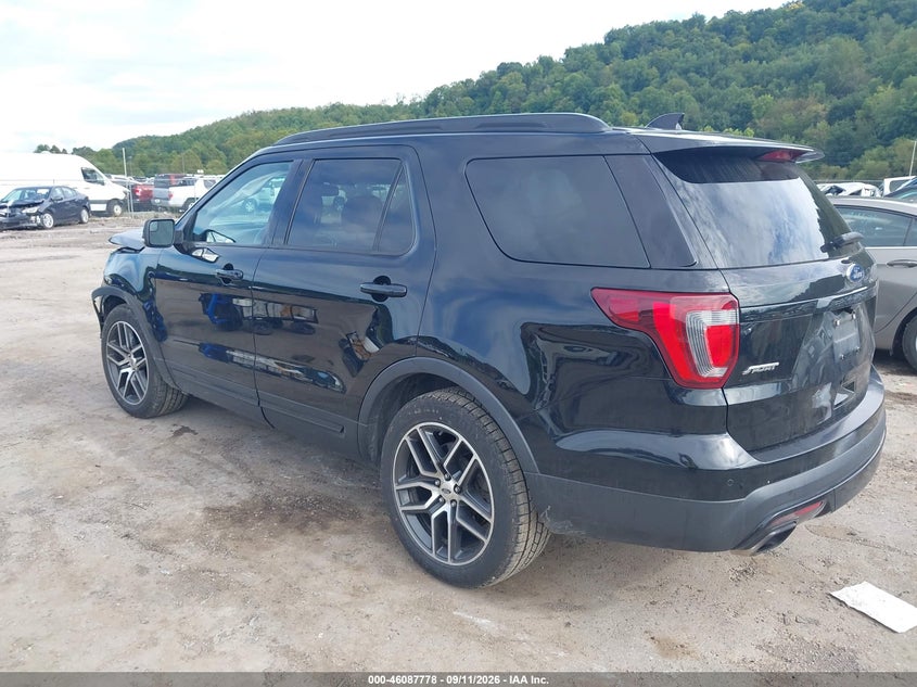 Vin: 1fm5k8gt7ggc23695, lot: 46587385, ford explorer sport 20163