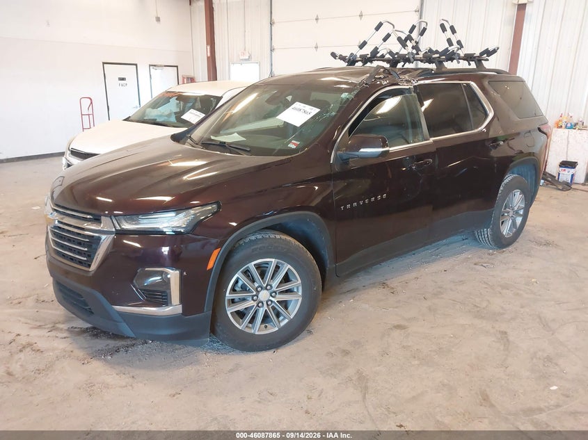 Vin: 1gnevgkwxnj184499, lot: 46587472, chevrolet traverse awd lt cloth 20222