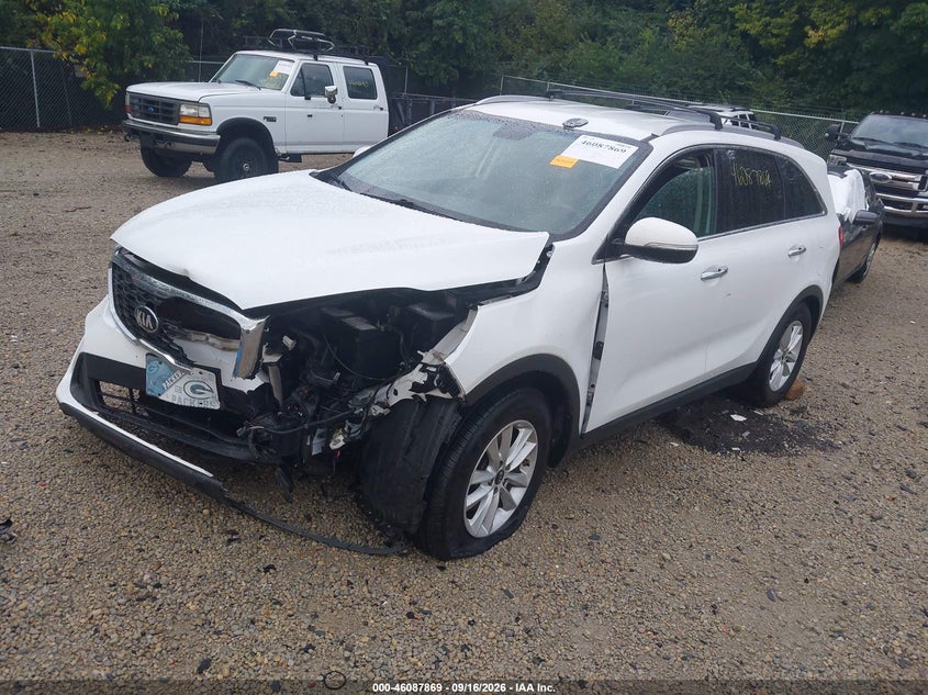 Vin: 5xypg4a35kg457670, lot: 46587476, kia sorento 2.4l lx 20192