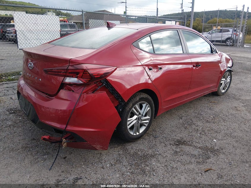 Vin: kmhd84lf6ku817451, lot: 46587531, hyundai elantra sel 20194