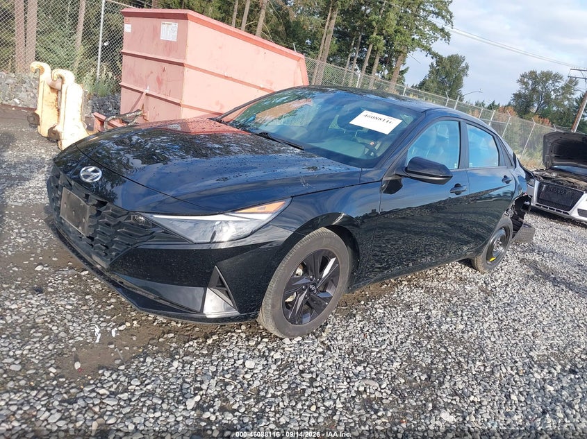 2022 Hyundai Elantra Sel, Left Rear, IAAI, VIN 5NPLM4AG8NH066696 — photo 2