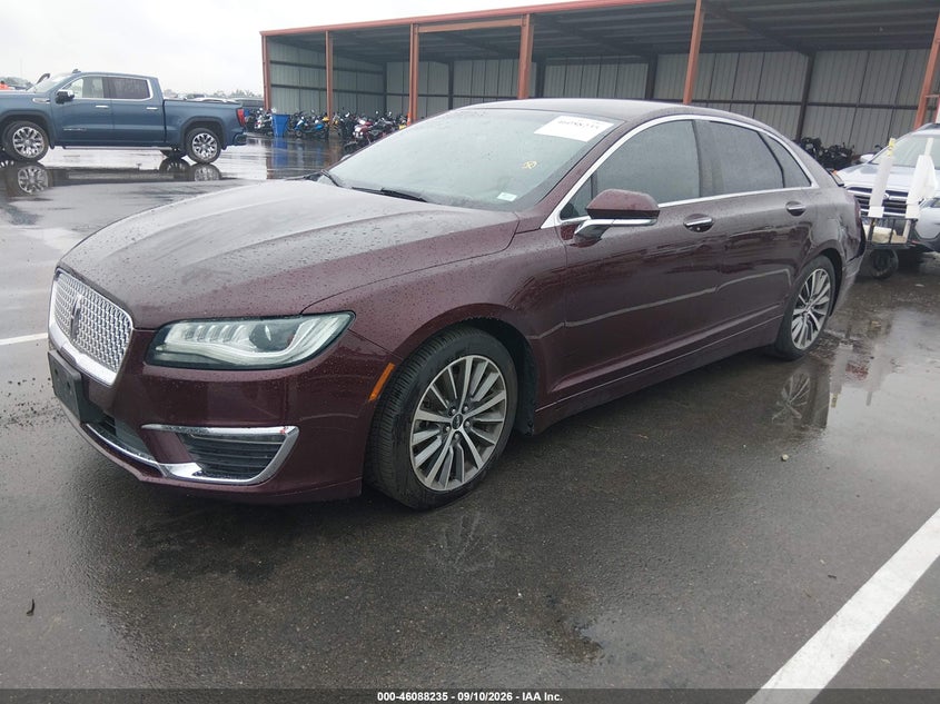 2017 Lincoln MKZ, Левый зад, IAAI, VIN 3LN6L5A97HR609492 — фото 2