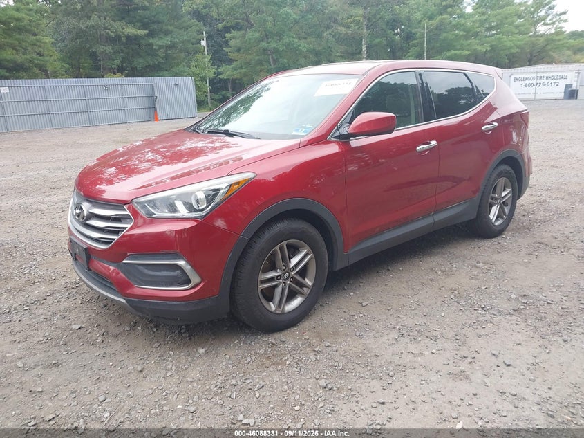 Vin: 5xyzt3lb4jg556742, lot: 46587938, hyundai santa fe sport 2.4l 20182
